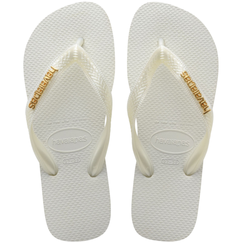 Women's Top Logo Metallic Flip Flops Flip Flops Zone