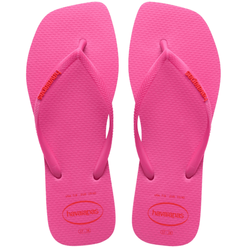 Women's Slim Square Logo Pop Up Flip Flops Flip Flops Zone