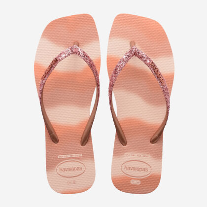 Havaianas Slim Square Glitter Party Flip Flops Zone