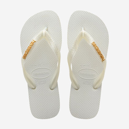 Havaianas Logo Metallic Flip Flops Zone