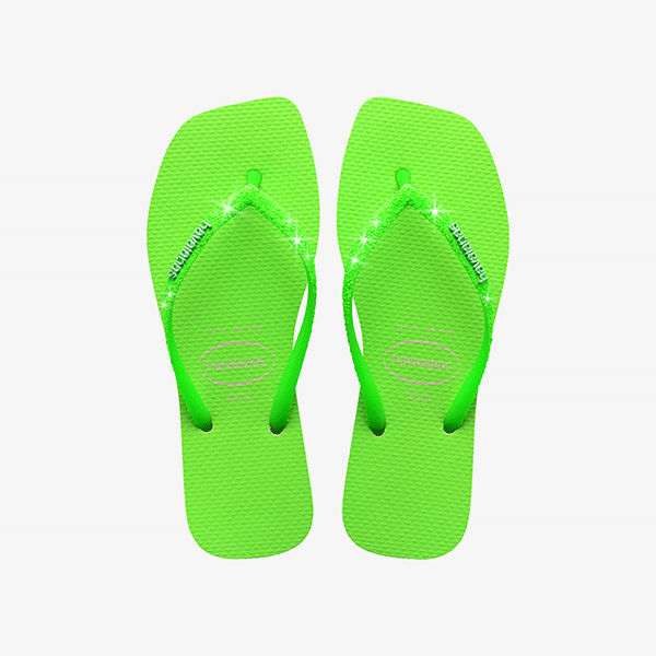 Havaianas Square Glitter Neon Flip Flops Zone - Image 2